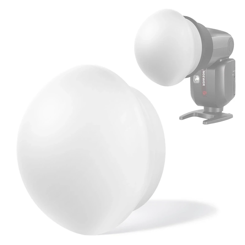NEEWER CRS9 Silicone Flash Diffuser, Magnetic Light Modifier Shaper Softbox for NEEWER NW620 NW700 NW760 Z880 Z760 Square Head & Z1 Z2 Round Head Speedlite, Adapter Rings Sold Separately