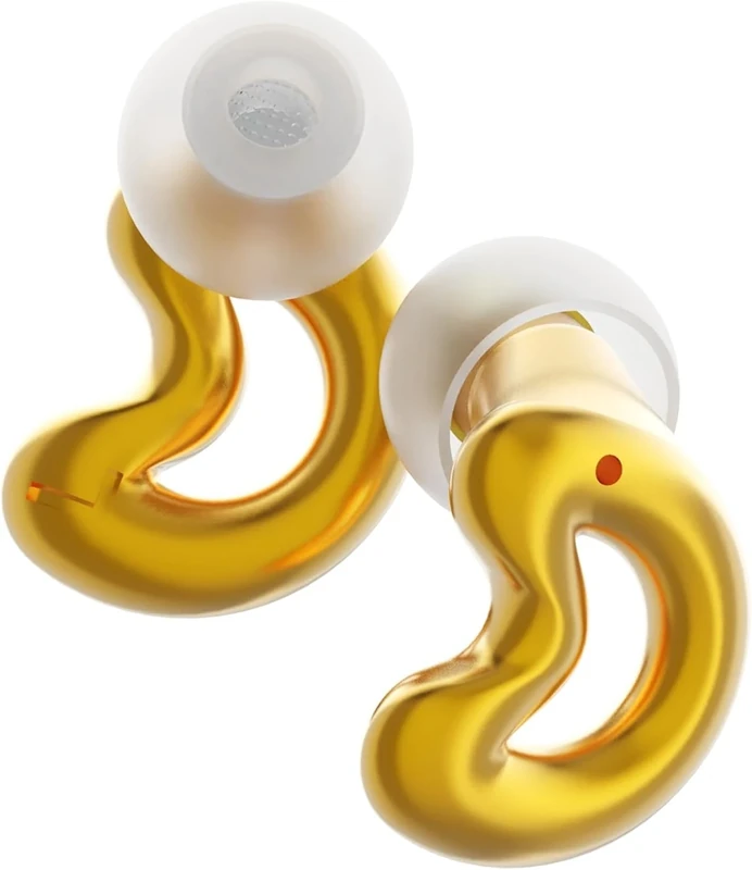 Relaxcharm Concert Ear Plugs Noise Reduction,19dB Music Ear Plugs,Hears Ear Protection for Gig,Live Music,Club,No Ringing- Comfortable-XS/S/M/L Tips-Gold