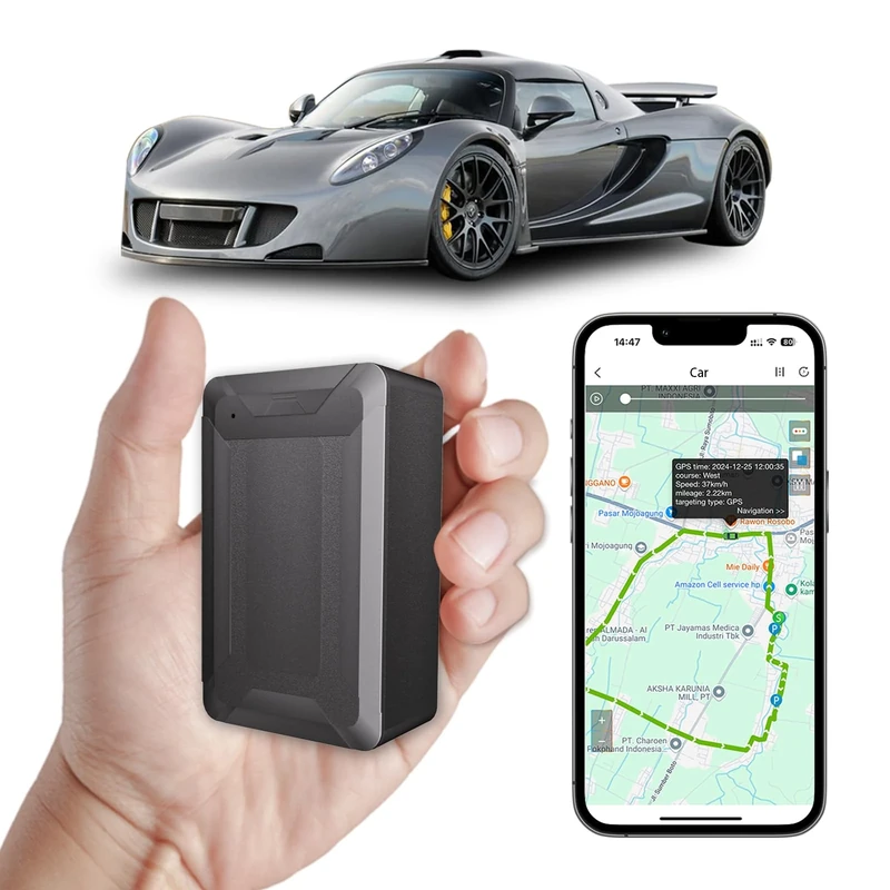 4G20A GPS Vehicle Tracker, SIM and Data Included, No Monthly Fee, Magnetic Tracking Devices, Worldwide Real Time Locator, Route History, Speed Alerts For Van, Motorbike, ATVs, Tractor, Truck, Caravan