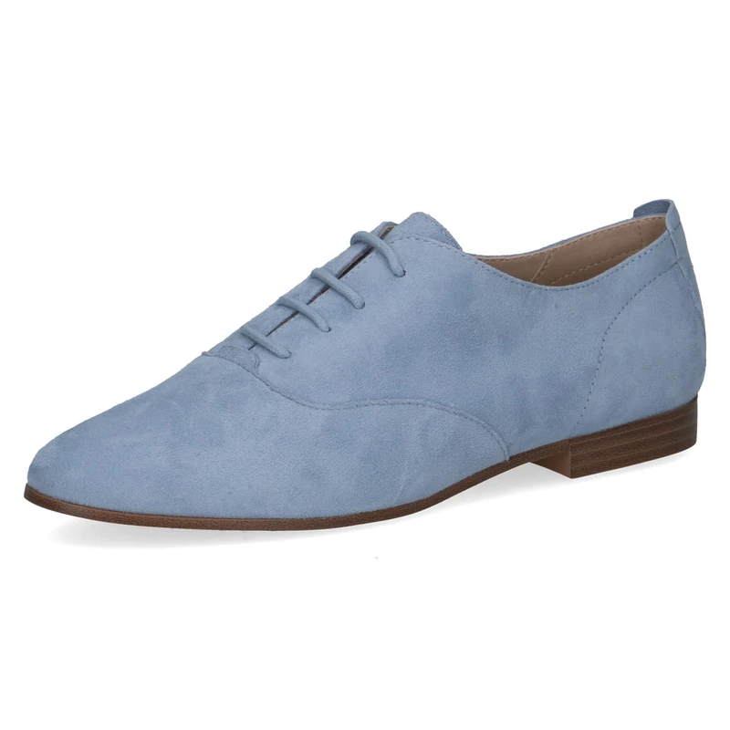 CAPRICE Women's Leather Oxford, Blue (Blue Suede), 5.5 UK