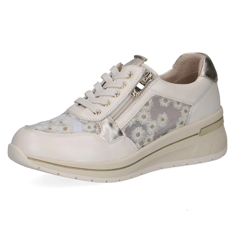 CAPRICE Women's Flat Sneakers, Yellow (Vanilla Comb), 6 UK - Image 1