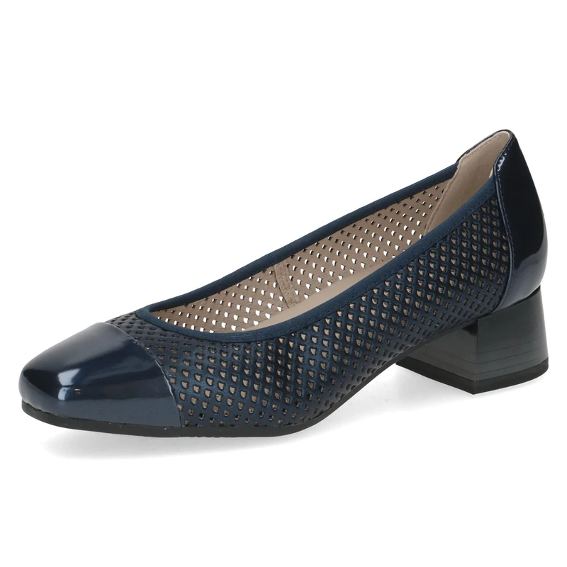 CAPRICE Women's Pumps with Heel, Blue (Navy PERL COM), 5.5 UK - Image 1