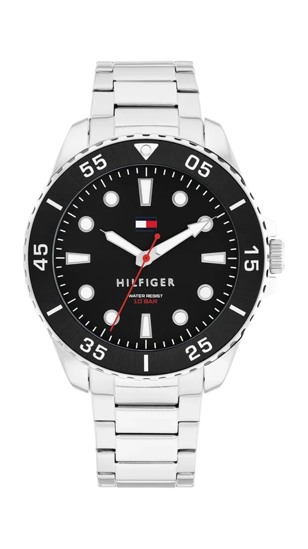 Tommy Hilfiger Three Hand Quartz Movement Watch for Men with Silver Stainless Steel Bracelet - 1792203