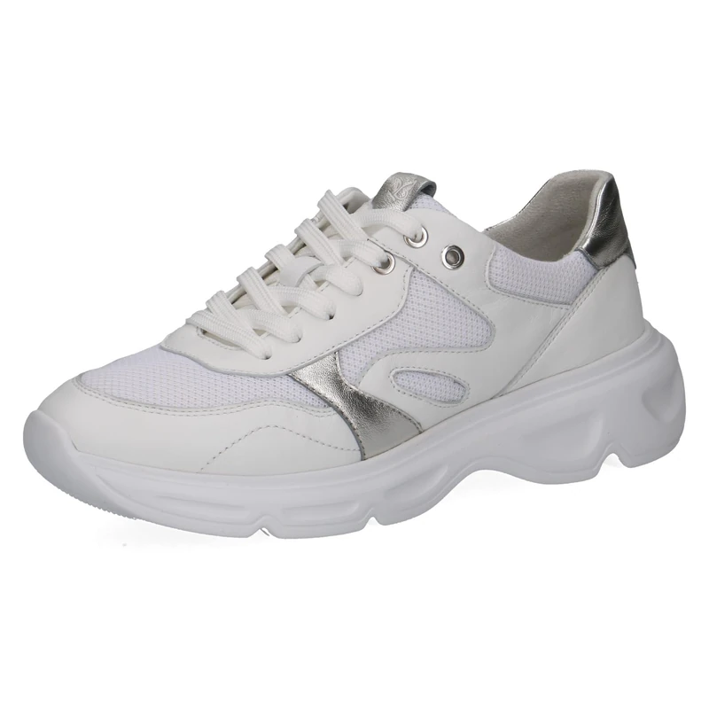 CAPRICE Women's Flat Sneakers, White (White Comb), 6.5 UK