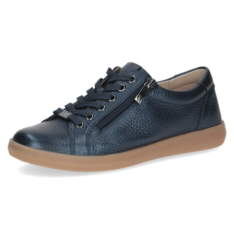 CAPRICE Women's Leather Sneakers, Blue (Ocean PER.Deer), 6 UK