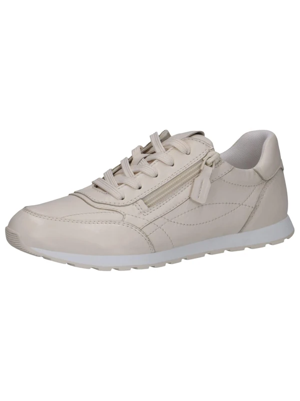 CAPRICE Women's Leather Sneakers, Yellow (Vanilla SOFTN.), 3.5 UK