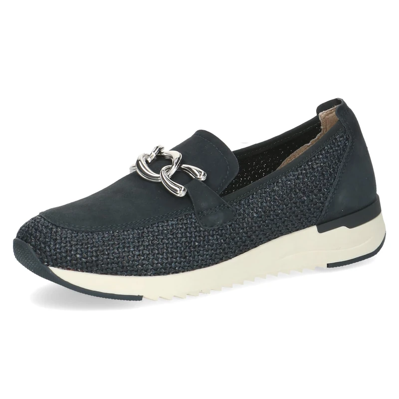 CAPRICE Women's Flat Loafer, Blue (Ocean Comb), 4 UK