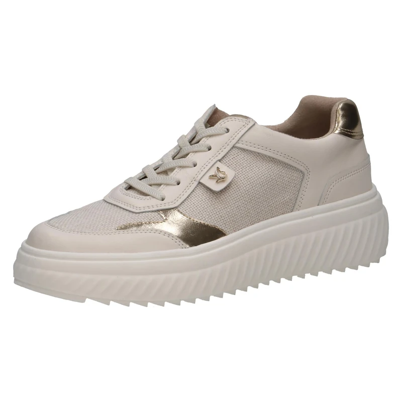 CAPRICE Women's Flat Sneakers, Yellow (Vanilla Comb), 6 UK - Image 1