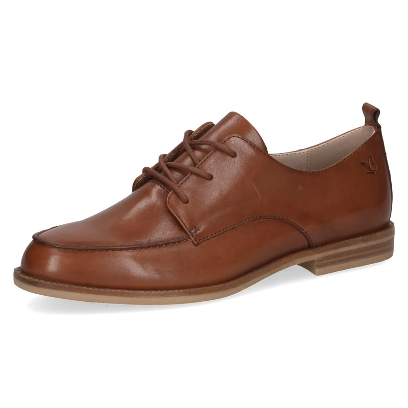 CAPRICE Women's Leather Oxford, Brown (Cognac Nappa), 4.5 UK
