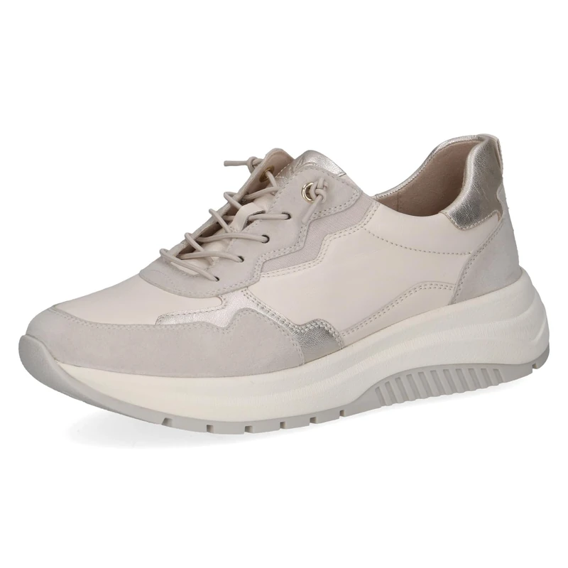 CAPRICE Women's Flat Sneakers, White (OFFWHITE Comb), 5 UK