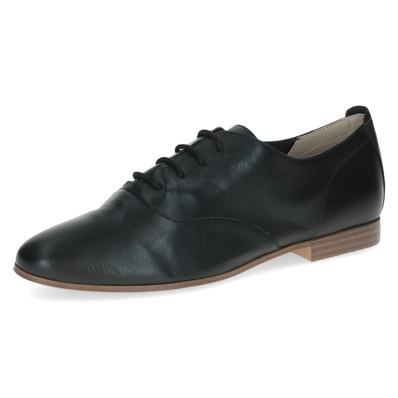 CAPRICE Women's Leather Oxford, Black (Black Nappa), 5 UK