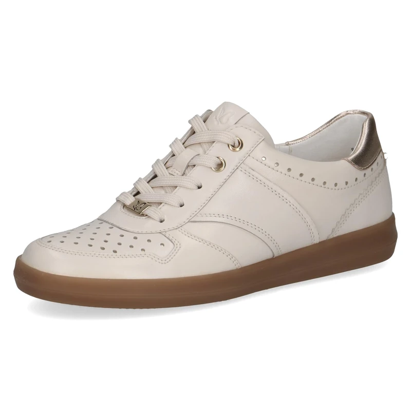 CAPRICE Women's Flat Sneakers, Yellow (Vanilla Comb), 4.5 UK