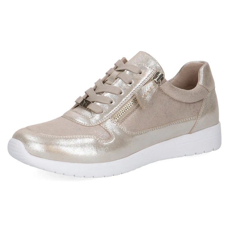 CAPRICE Women's Flat Sneakers, Beige (Taupe Comb), 6 UK