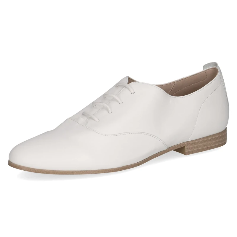 CAPRICE Women's Leather Oxford, White (White Nappa), 4.5 UK