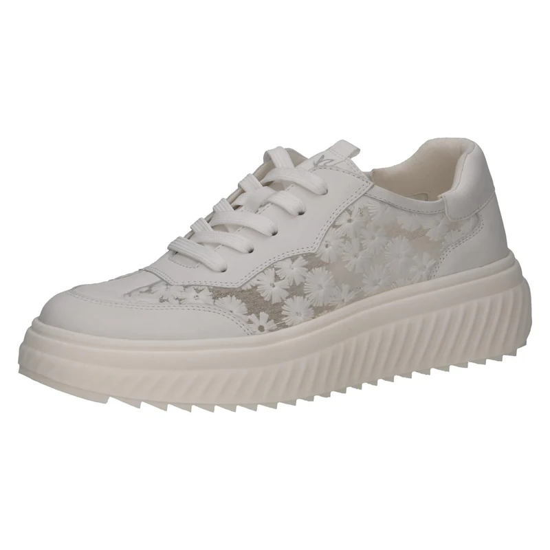 CAPRICE Women's Flat Sneakers, White (White Comb), 6.5 UK - Image 1