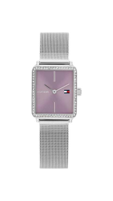 Tommy Hilfiger Quartz Watch Lavender Dial Mesh Bracelet 1782790