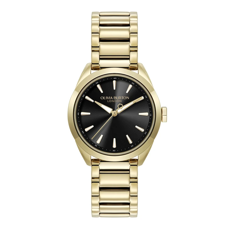 Olivia Burton Three Hand Quartz Movement Watch for Women GEO Collection with Gold Colored Stainless Steel Bracelet - 24000248 - Image 1