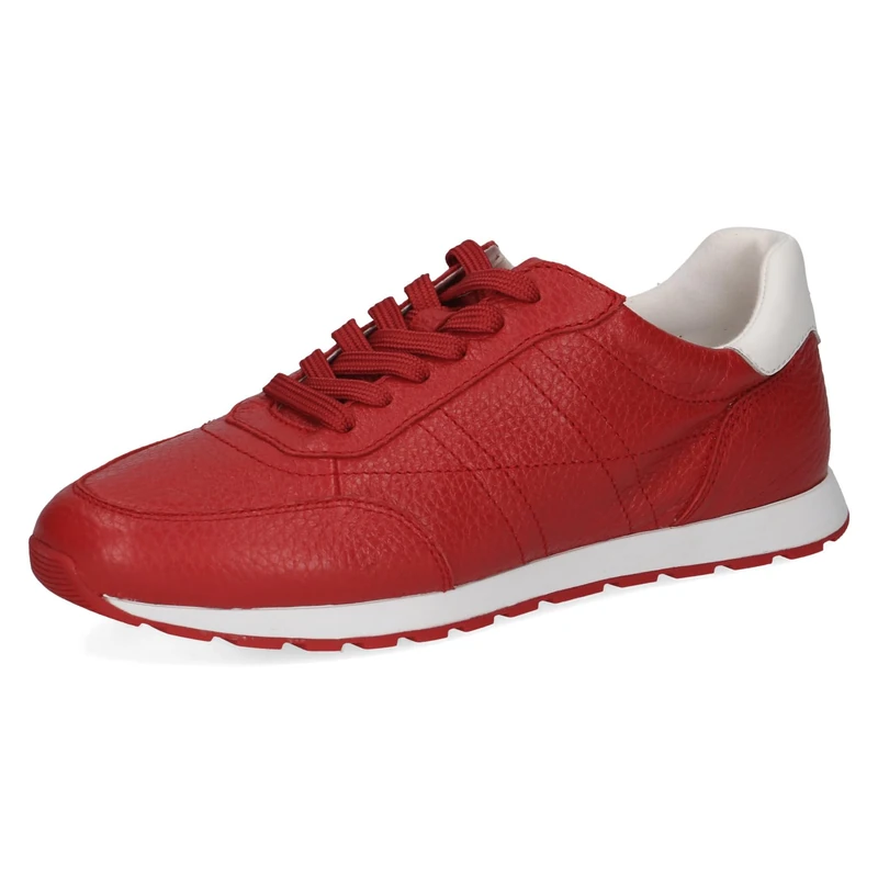 CAPRICE Women's Leather Sneakers, Red (RED Comb), 7.5 UK