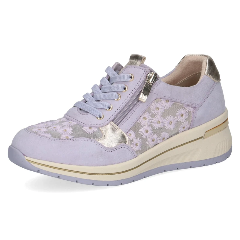CAPRICE Women's Flat Sneakers, Pink (Lavender Comb), 6 UK