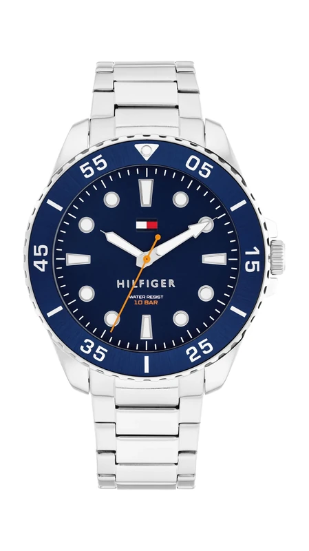 Tommy Hilfiger Three Hand Quartz Movement Watch for Men with Silver Stainless Steel Bracelet - 1792202