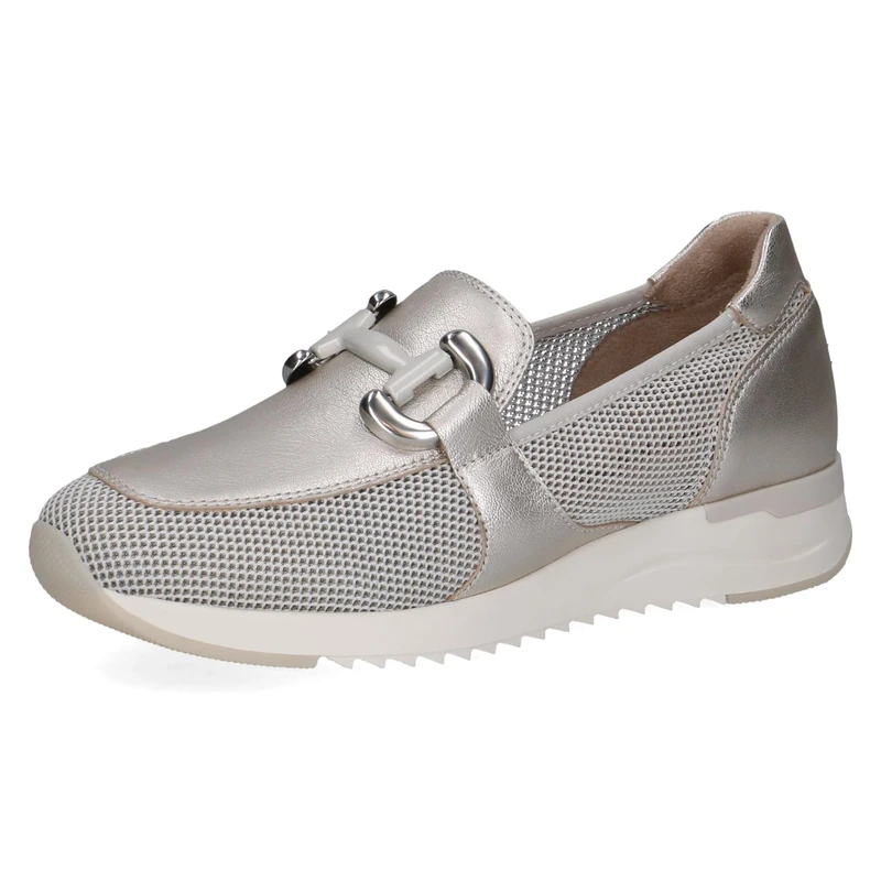 CAPRICE Women's Flat Loafer, Metallic (Platin.MET.CO), 5 UK
