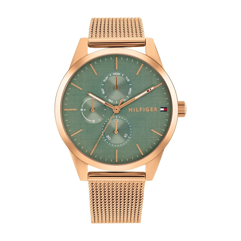 Tommy Hilfiger Analogue Multifunction Quartz Watch for Women with Rose Gold Colored Stainless Steel Mesh Bracelet - 1782770 - Image 1