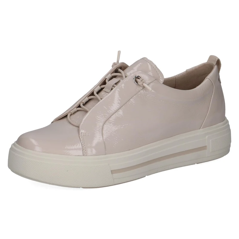 CAPRICE Women's Leather Sneakers, White (Snow Naplak), 4.5 UK