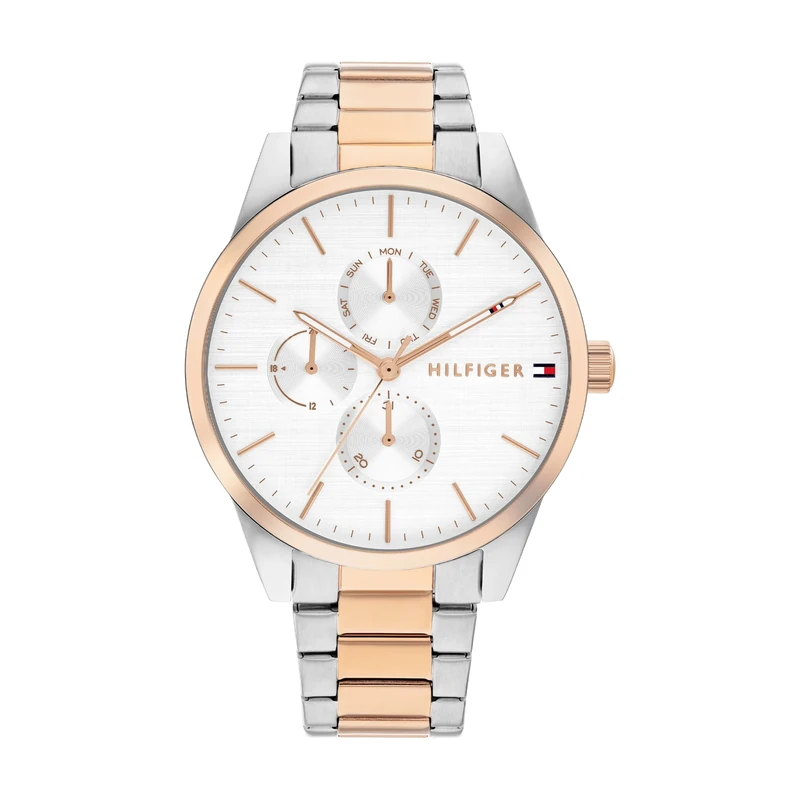 Tommy Hilfiger Analogue Multifunction Quartz Watch for Women with Two-Tone Stainless Steel Bracelet - 1782768