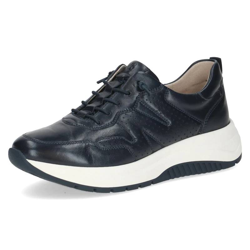 CAPRICE Women's Flat Sneakers, Blue (Ocean Nappa), 3.5 UK