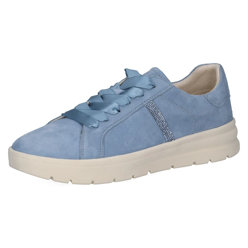 CAPRICE Women's Leather Oxford, Blue (Blue Suede), 6.5 UK