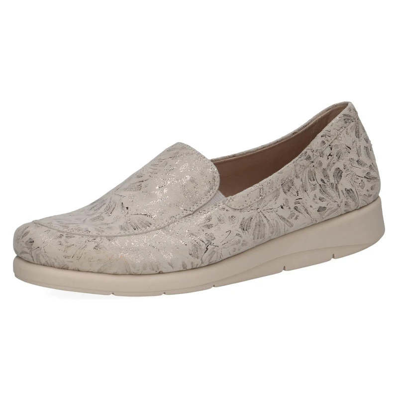 CAPRICE Women Damen 9-24750-41 Loafer, Offwhite Silv, 7 UK