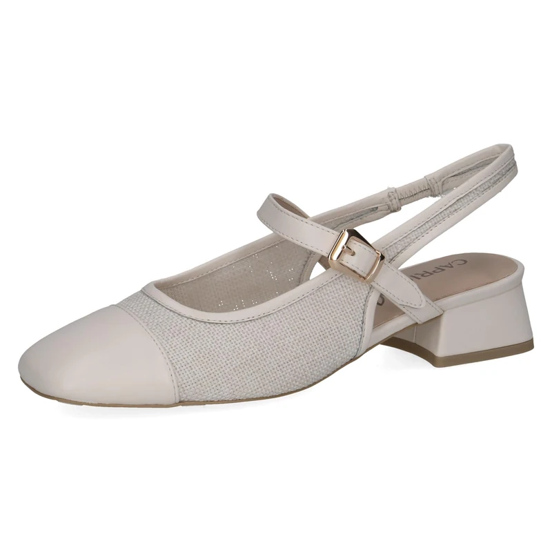 CAPRICE Women's Pumps with Heel, Yellow (Vanilla/OFFWH.), 5.5 UK
