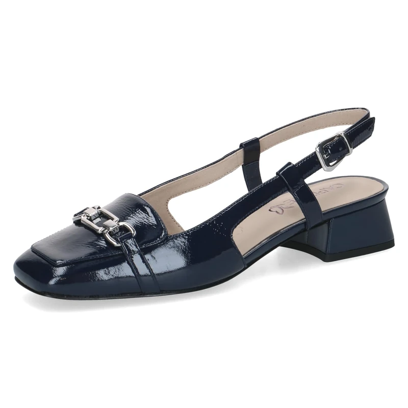 CAPRICE Women's Leather Pumps, Blue (Ocean Naplak), 5 UK