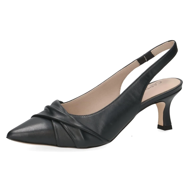 CAPRICE Women's Leather Pumps, Blue (Ocean Nappa), 4.5 UK - Image 1