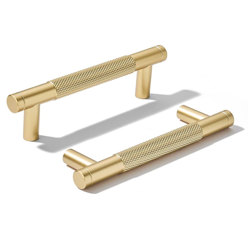 khtumeware 10 Pack 4 Inch Aluminum Cabinet Pulls - Gold