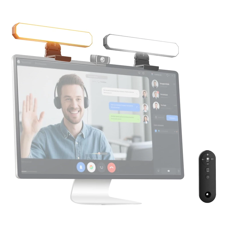 NEEWER Basics 12 W Dual Monitor Lamp Bar with Stand, LED Lamp for Home Office Video Conference Video Light Computer Laptop Webcam Zoom Streaming, Bi-Colour Remote/Touch Control Dimmable, L10 - Image 1