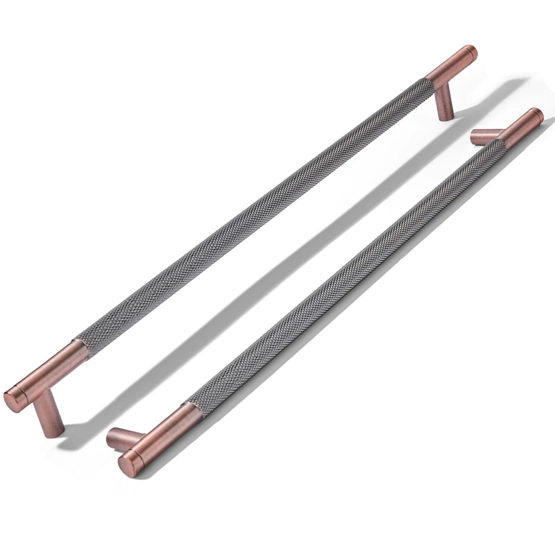 khtumeware 1 Pack 24 Inch(610mm) Drawer Appliance Handles Knurled Brushed Antique Copper Cabinet Pulls Drawer Pulls Kitchen Hardware Kitchen Handles for Cabinets Cupboard Handles