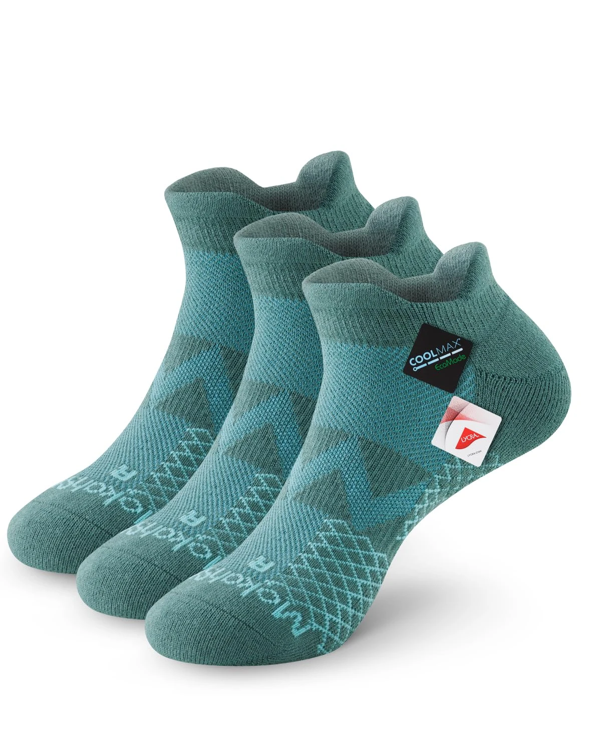 Mokah Stone Diabetic Socks for Men Women, COOLMAX LYCRA Loose Soft Top Ankle Socks for swollen feet and ankles, 3 Pairs