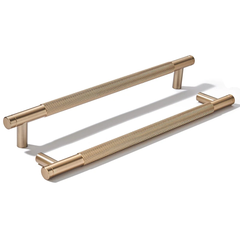 khtumeware 10 Inch Aluminum Cabinet Pulls - 5 Pack Champagne Bronze