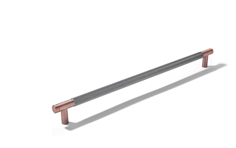 khtumeware 5 Pack 12 Inch(305mm) Drawer Appliance Handles Knurled Brushed Antique Copper Cabinet Pulls Drawer Pulls Kitchen Hardware Kitchen Handles for Cabinets Cupboard Handles