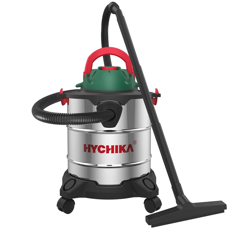 HYCHIKA 3 in 1 Wet and Dry Vacuum Cleaner, Power: 1200 W, 20 L Stainless Steel Tank, 6 M+ Cleaning Range (2.5 M Power Cores + 3.5 M Soft & Hard Hose), for Garden Outdoor Floor Sofa Cleaning
