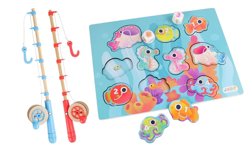 J.A.D.E Fishing With The Line - Magnetic Wood Skill Game
