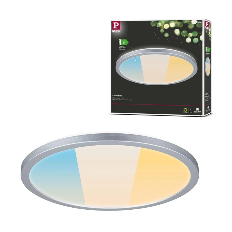 Paulmann 71274 LED Panel Atria Shine IP44 Round 298 mm 14,8W 2250lm 3000-6500K Chrome matt - Image 1