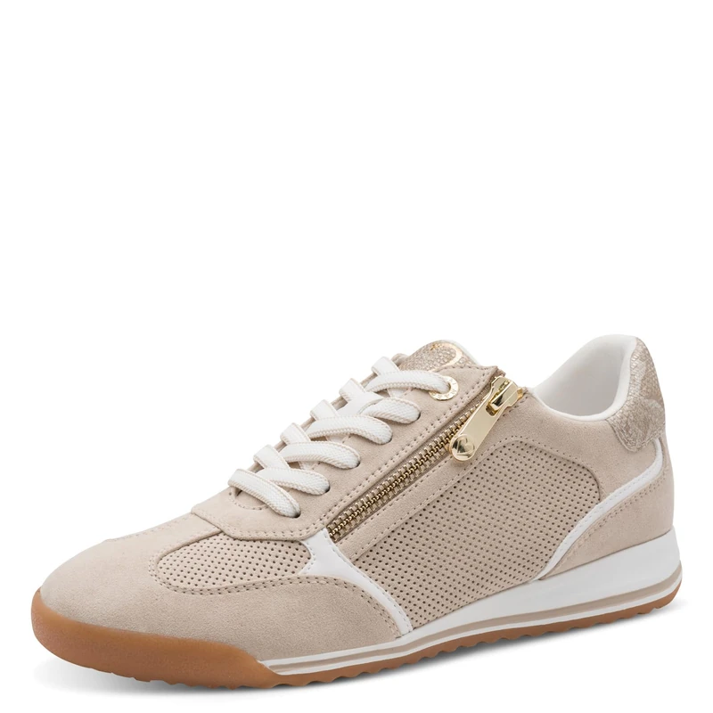 MARCO TOZZI Women's Sneaker Soft Feel Me Removable Footbed Soft Lining Modern, Beige (Dune), 6 UK