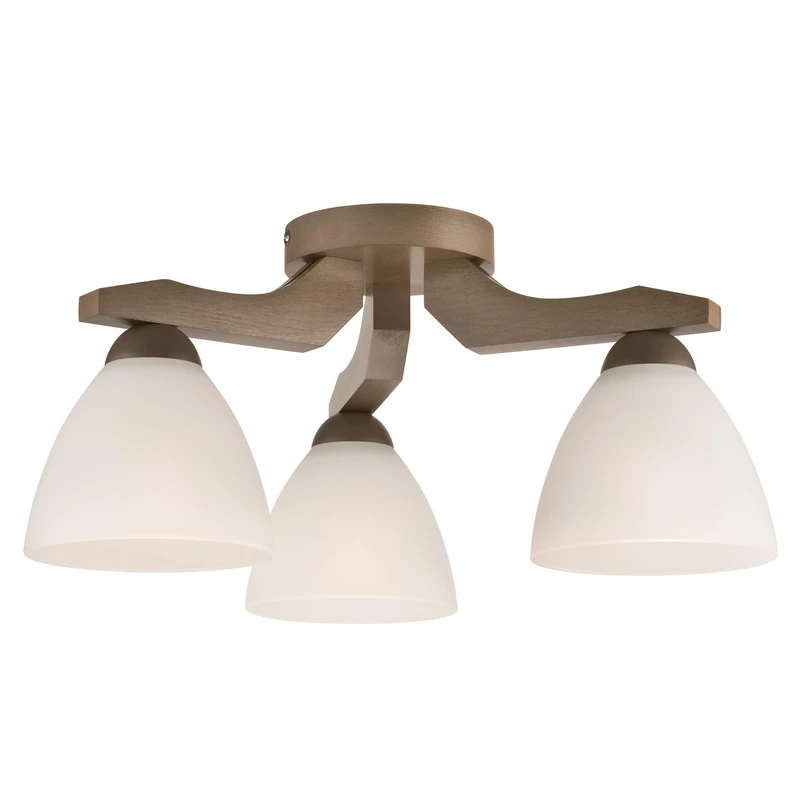 LAMKUR Adriano Surface-Mounted Light 3 x E27/60 W/230 V Beech FSC - Image 1