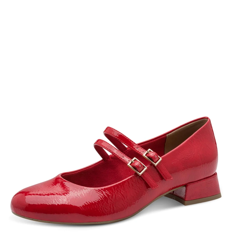 MARCO TOZZI Women Pumps Soft Feel Me Footbed Soft Lining Modern, red (RED Patent), 7 UK
