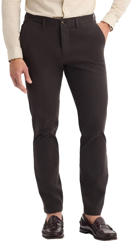 Dockers Men's Crafted Khaki Slim Tapered, Licorice, 30 30