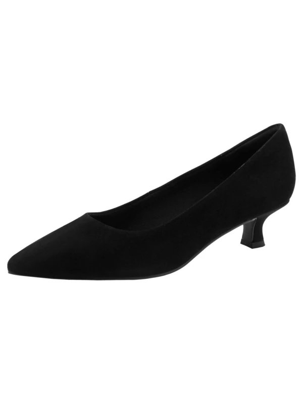 MARCO TOZZI Women's Pumps Soft Feel Me Footbed Leather Leather Insole Soft Lining Modern, Black (Black), 6 UK