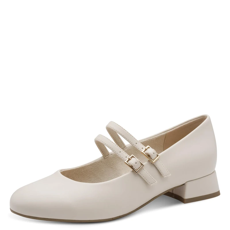 MARCO TOZZI Women Pumps Soft Feel Me Footbed Soft Lining Modern, Beige (Cream), 7.5 UK