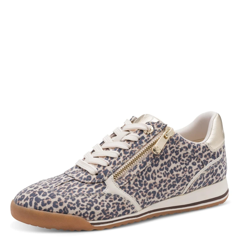 MARCO TOZZI Women's Sneaker Soft Feel Me Removable Footbed Soft Lining Modern, Beige (Leo Dune), 4 UK - Image 1